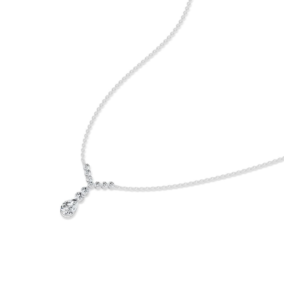 Lab Grown Diamond Pear-Shaped Drop Pendant Necklace in 10K White Gold (1 5/8 ct. tw.) – Image 4 of 4