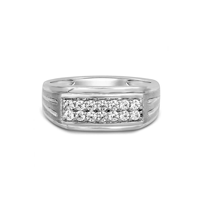 Men&#39;s 1/2 ct. tw. Diamond Ring in 10K White Gold – Image 1 of 3