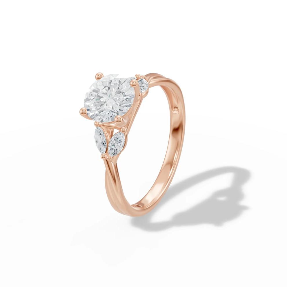 Lab Grown Diamond Round Engagement Ring in 14K Rose Gold (1 1/4 ct. tw.) – Image 4 of 4