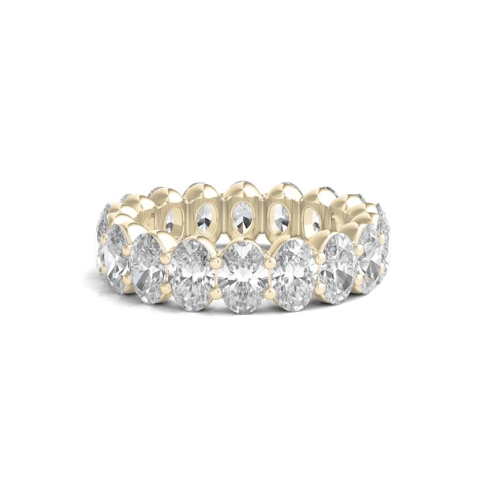 Lab Grown Oval Diamond Eternity Band in 14K Yellow Gold (7 ct. tw.) – Image 1 of 3