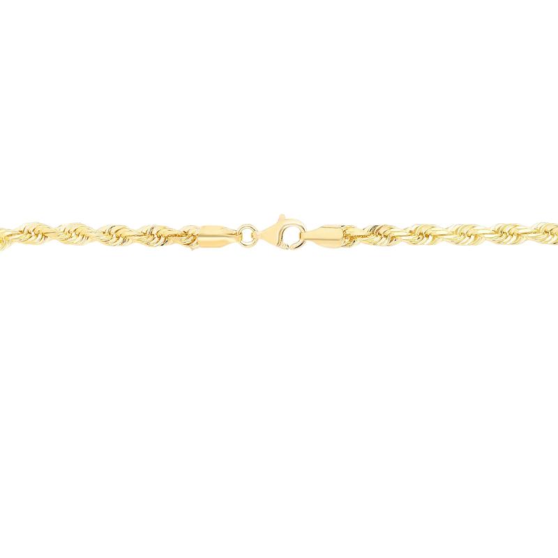 Solid Diamond-Cut Rope Bracelet in 14K Yellow Gold, 5.5MM, 8&rdquo; – Image 2 of 2