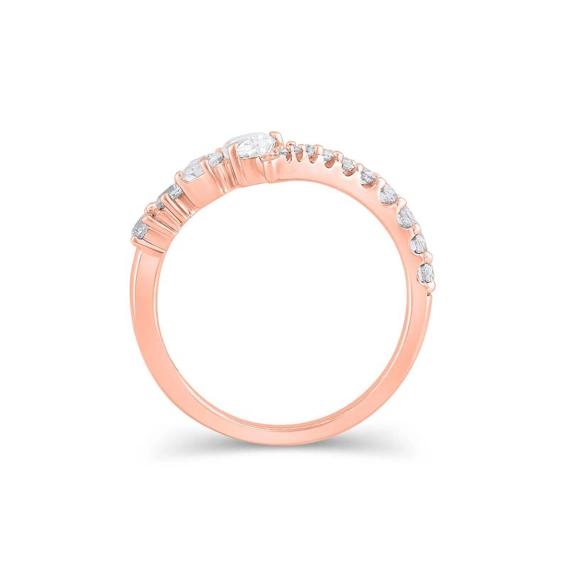 Lab Grown Diamond Mixed-Shape Contour Band in 14K Rose Gold &#40;3/4 ct. tw.&#41; – Image 2 of 3