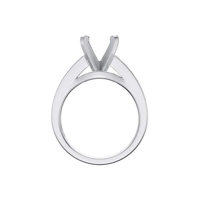 Lab Grown Diamond Channel-Set Semi-Mount Engagement Ring in 14K White Gold &#40;1/3 ct. tw.&#41; &#40;Setting Only&#41; – Image 4 of 6