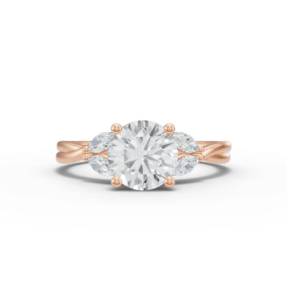 Lab Grown Diamond Round Engagement Ring in 14K Rose Gold (1 1/4 ct. tw.) – Image 1 of 4