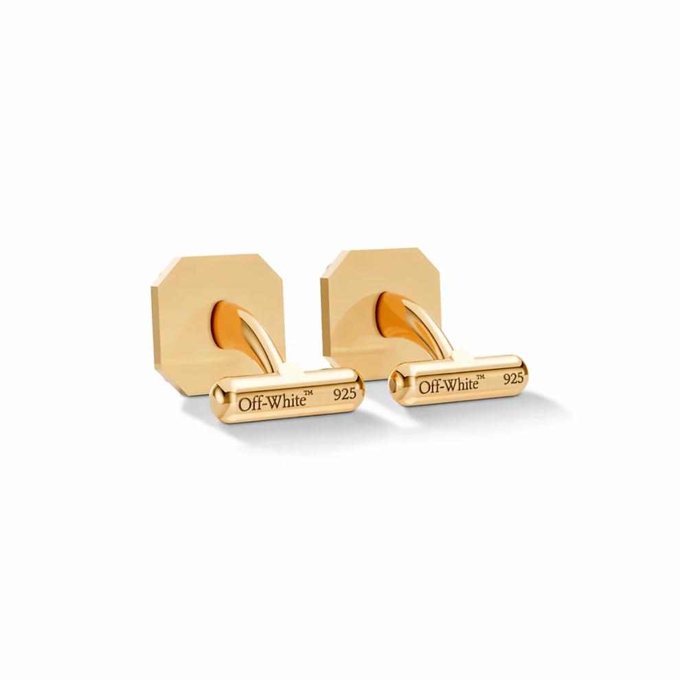 Men's Tiger's Eye &amp; Lab Grown Diamond Accent Arrow Design Cufflinks in Vermeil – Image 2 of 2