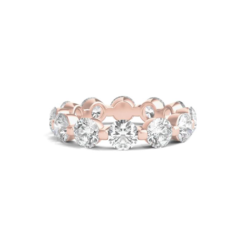 Round Brilliant-Cut Lab Grown Diamond Eternity Band in 14k Rose Gold &#40;5 ct. tw.&#41; – Image 1 of 3