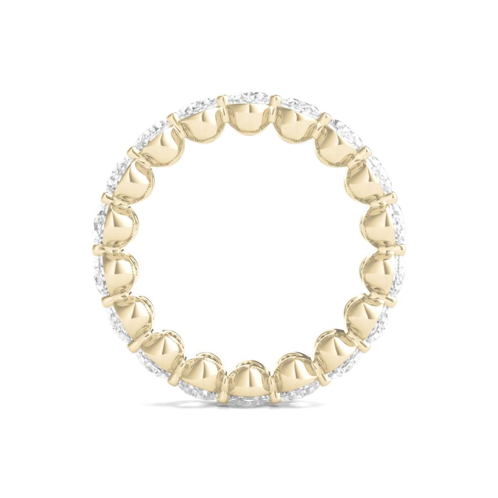 Lab Grown Oval Diamond Eternity Band in 14K Yellow Gold (6 ct. tw.) – Image 2 of 3