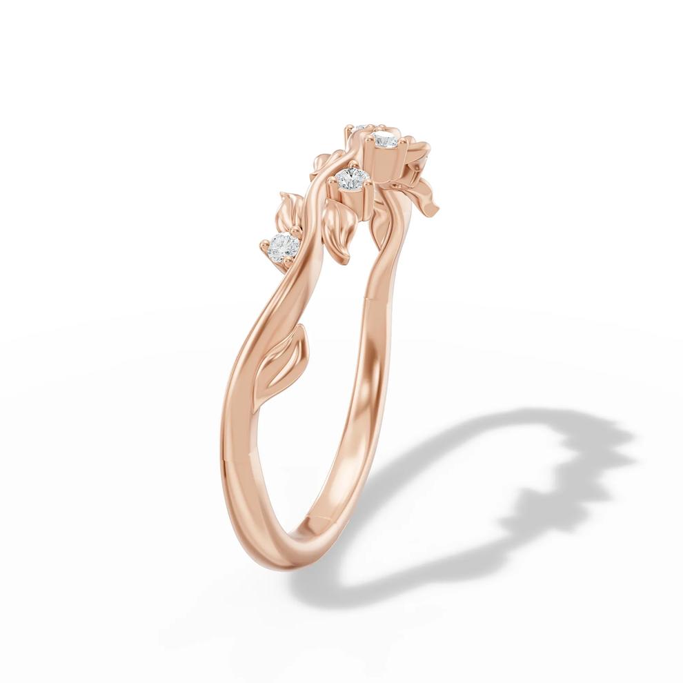 Lab Grown Diamond Accent Anniversary Band in 10K Rose Gold – Image 3 of 4