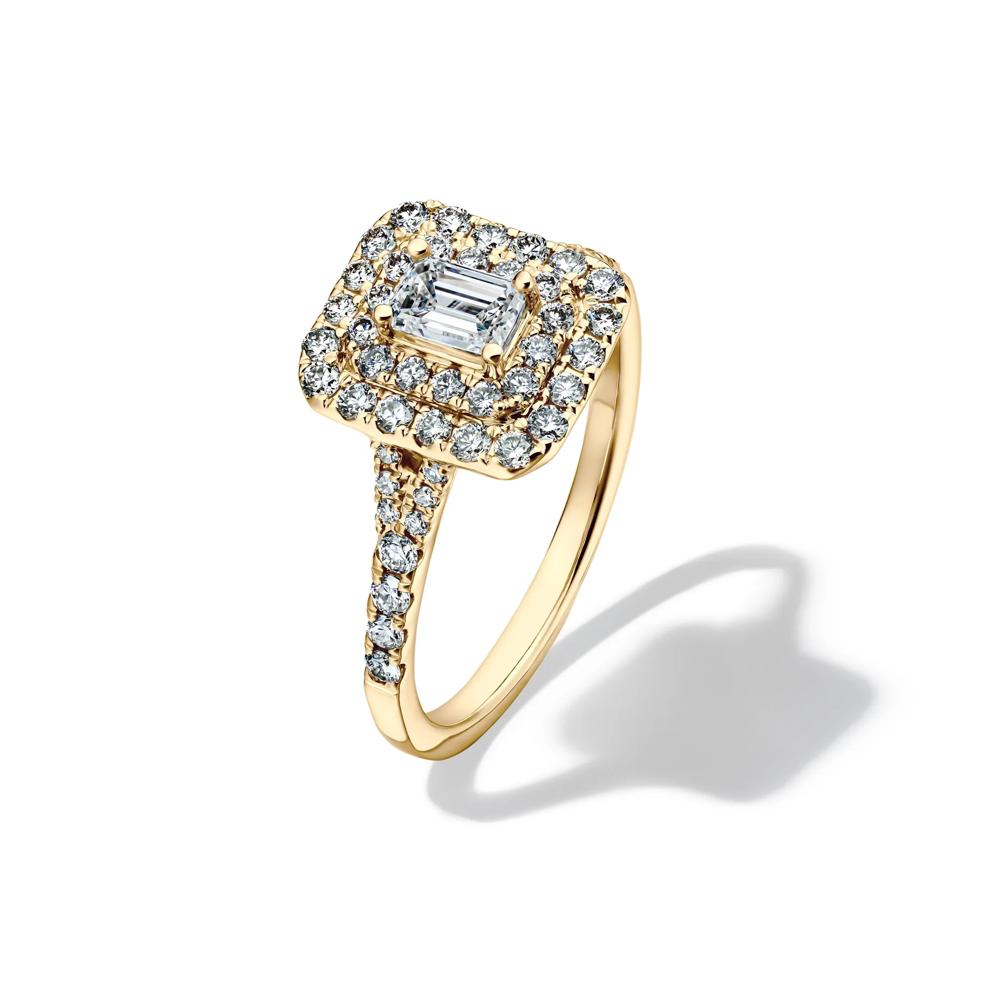 Diamond Double Halo Engagement Ring in 14K Yellow Gold (1 ct. tw.) – Image 4 of 4