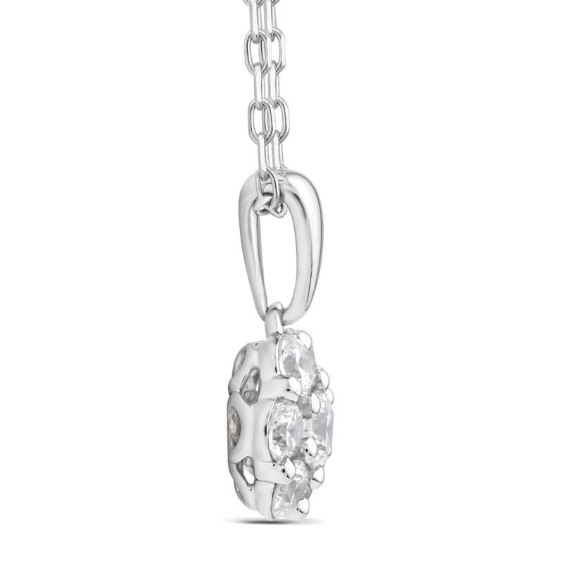 Lab Grown Diamond 7-Stone Pendant in 10K White Gold &#40;1/2 ct. tw.&#41; – Image 2 of 2