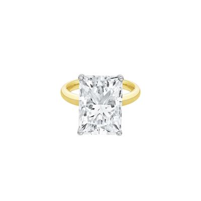 Lab Grown Diamond Radiant-Cut Solitaire Ring in 14K Yellow & White Gold (7 ct.)