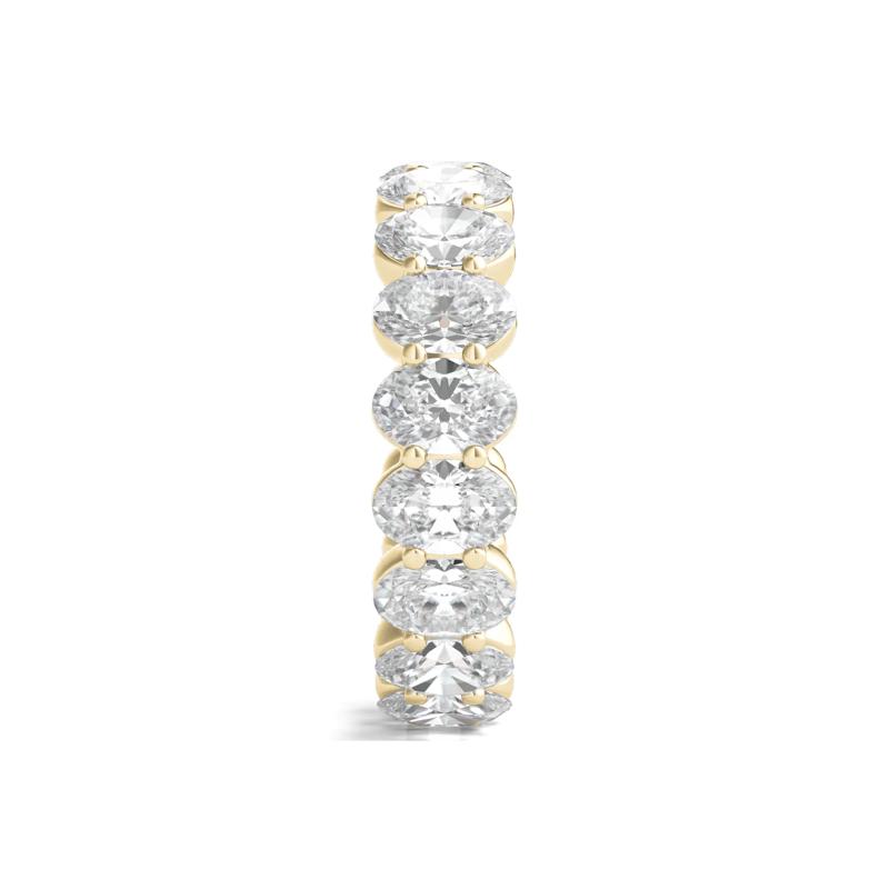 Lab Grown Oval Diamond Eternity Band in 14K Yellow Gold &#40;7 ct. tw.&#41; – Image 3 of 3