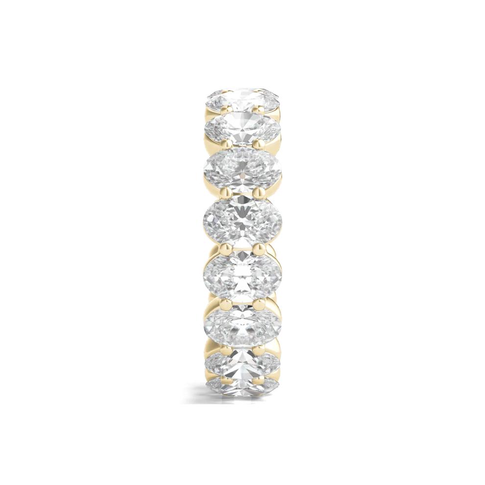 Lab Grown Oval Diamond Eternity Band in 14K Yellow Gold (7 ct. tw.) – Image 3 of 3