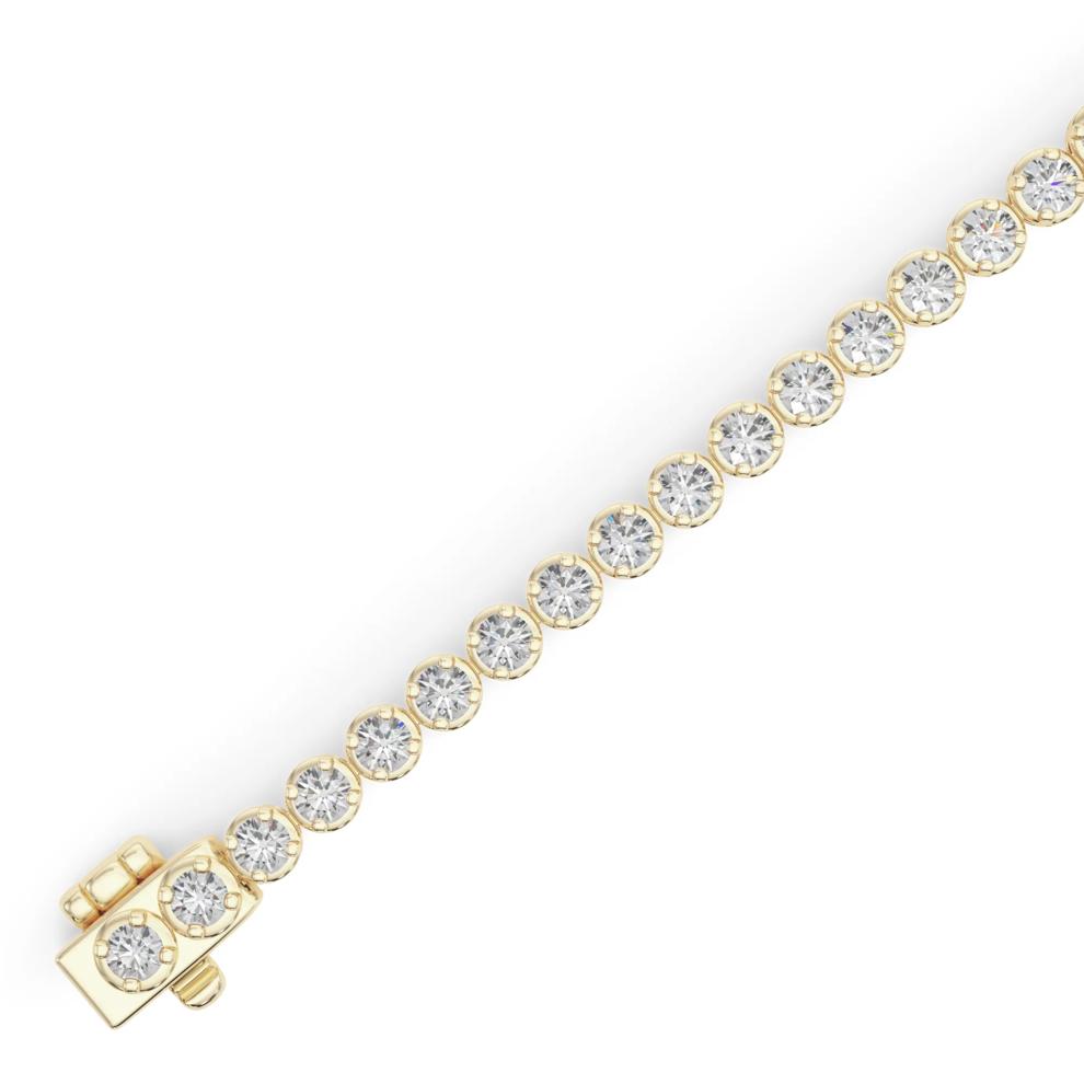 Lab Grown Diamond Tennis Bracelet in 14K Yellow Gold (7 1/3 ct. tw.) – Image 3 of 4