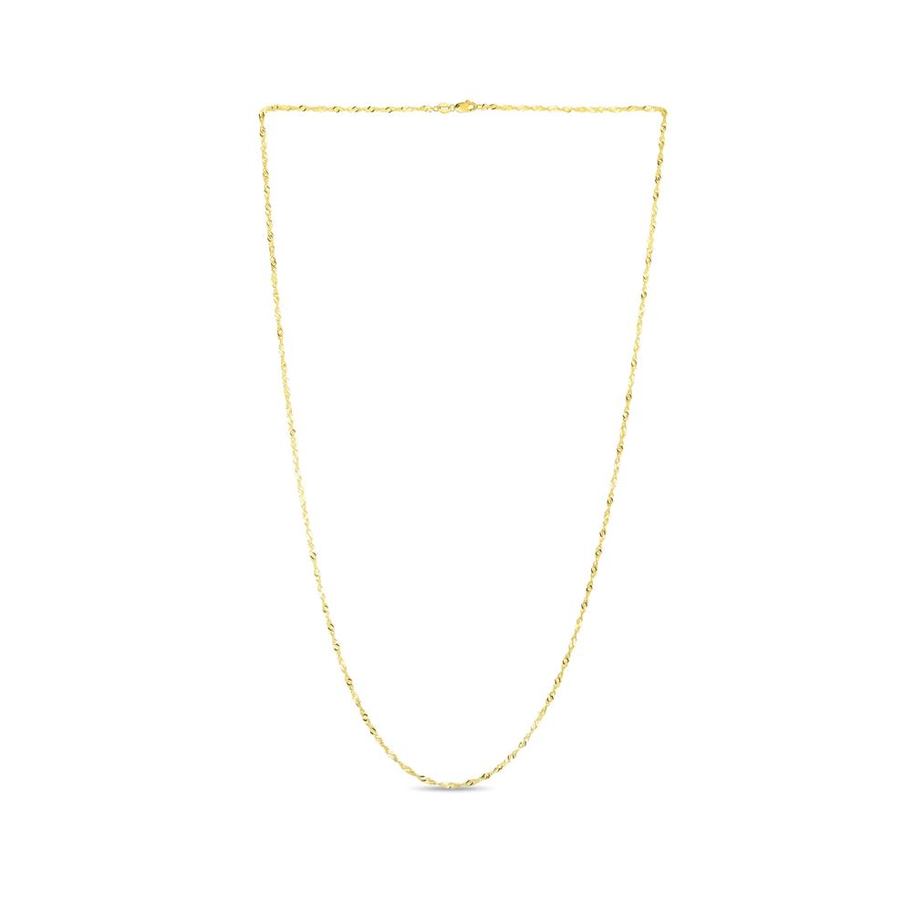 Singapore Chain Necklace in 14K Yellow Gold, 1.8MM, 18" – Image 3 of 3