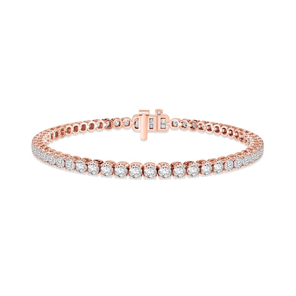 Lab Grown Diamond Tennis Bracelet in 14K Rose Gold (4 ct. tw.) – Image 1 of 2
