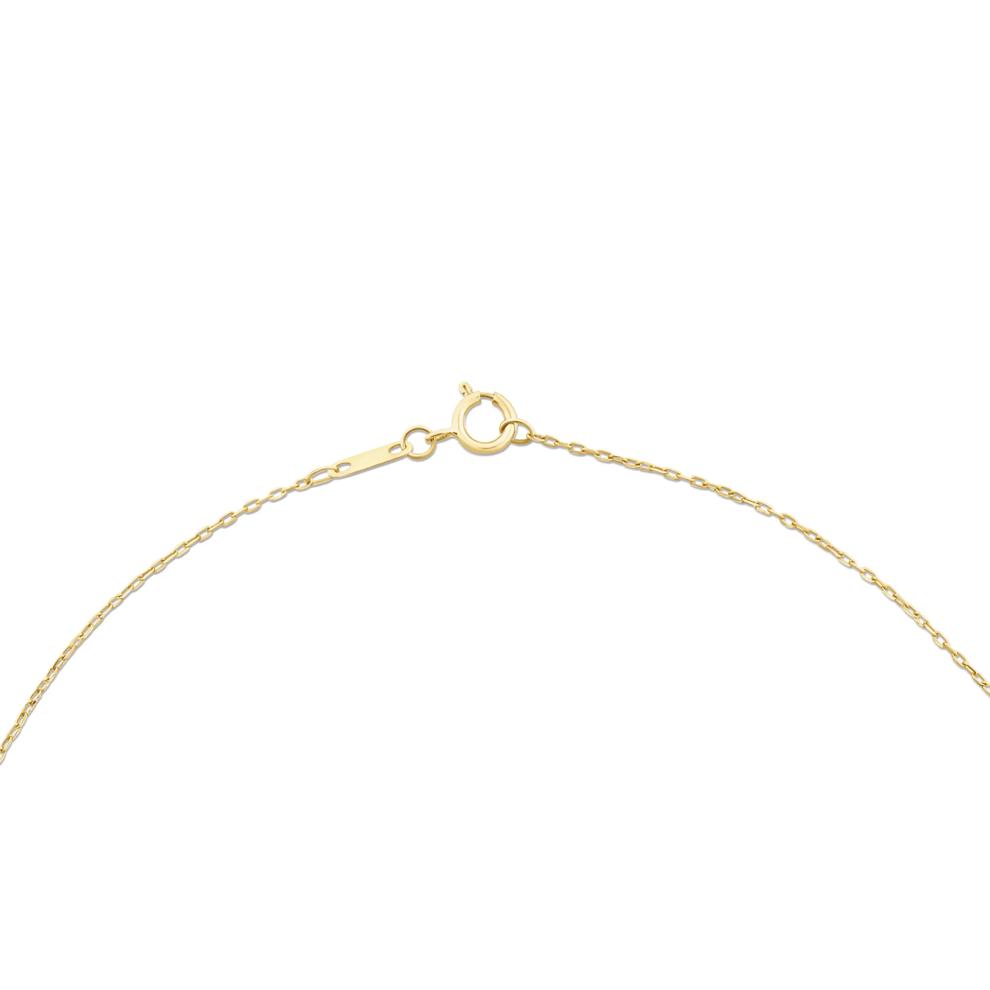 Emerald &amp; Diamond Starburst Halo Pendant Necklace in 10K Yellow Gold (1/8 ct. tw.) – Image 2 of 4