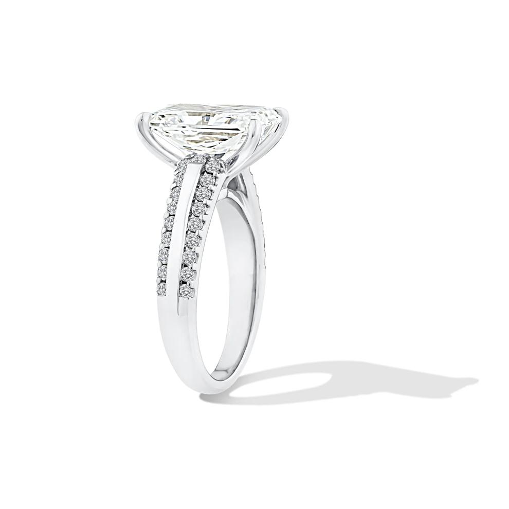 Lab Grown Diamond Radiant Center Engagement Ring in 14K White Gold (5 1/2 ct. tw.) – Image 3 of 4