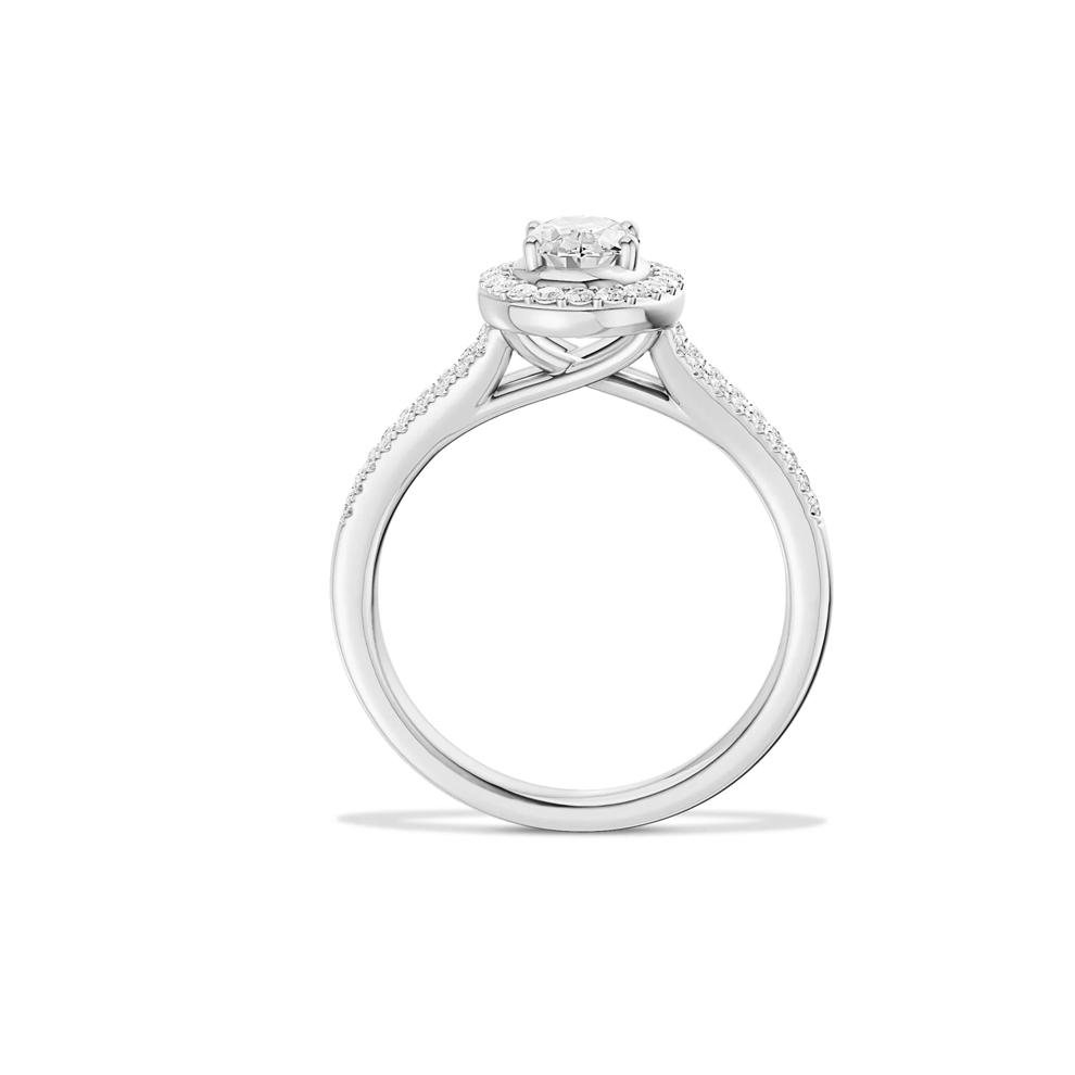 Oval Center Diamond Halo Engagement Ring in Platinum (3/4 ct. tw.) – Image 4 of 4