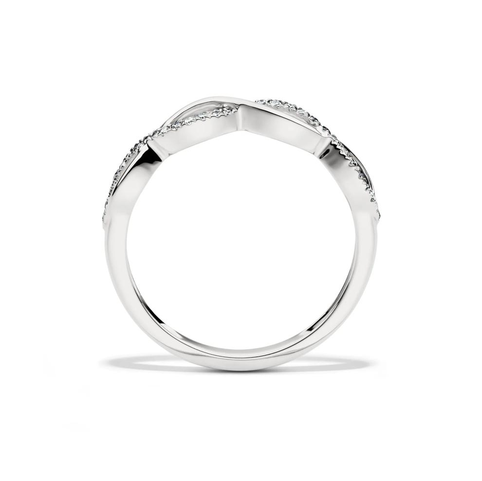 1/10 ct. tw. Diamond Infinity Ring in 10K White Gold – Image 2 of 5