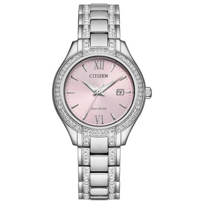 Ladies' Silhouette Crystal Watch in Stainless Steel, 30MM 