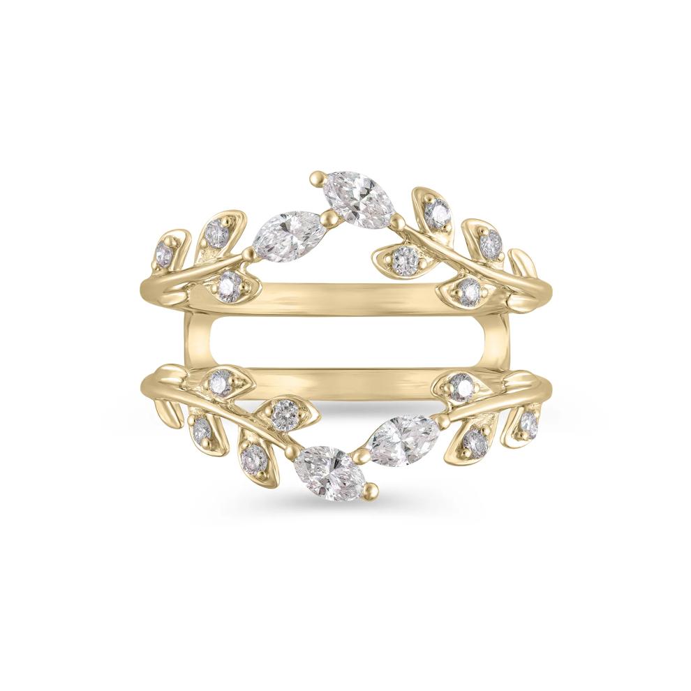 Lab Grown Diamond Round and Marquise Insert in 14K Yellow Gold (3/8 ct. tw.) – Image 1 of 4