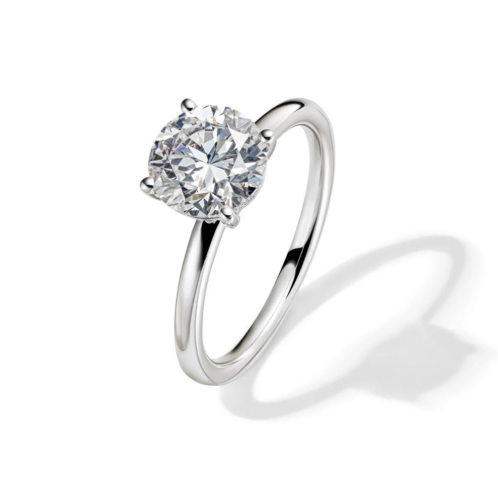 Lab Grown Diamond Round Solitaire Engagement Ring in 14K White Gold (2 ct.) – Image 4 of 4