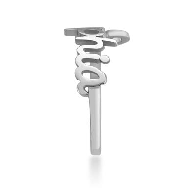 Polished Script Ring in 10K Yellow Gold