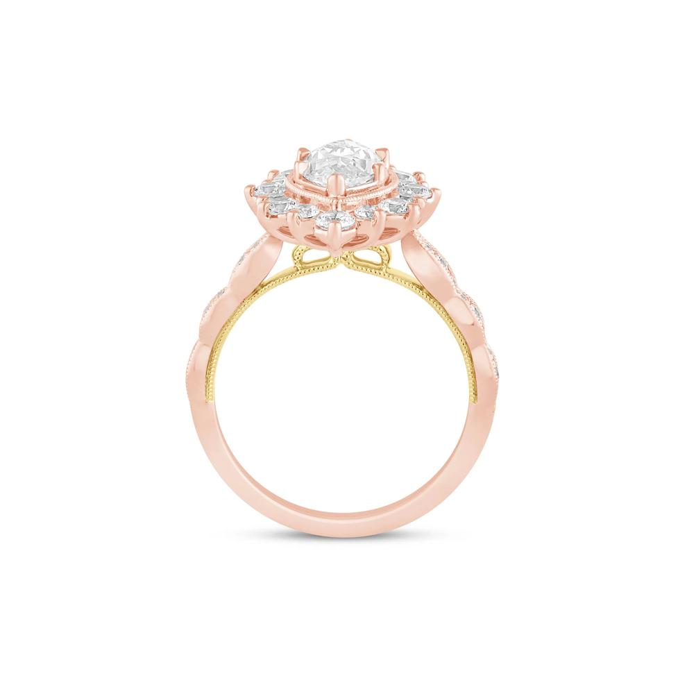 Lab Grown Diamond Marquise-Shaped Halo Engagement Ring in 14K Rose Gold (2 1/3 ct. tw.) – Image 2 of 3