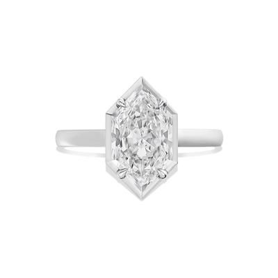 Tess Lab Grown Diamond Dutch Marquise Center Engagement Ring in 14K White Gold (3 1/4 ct. tw.)