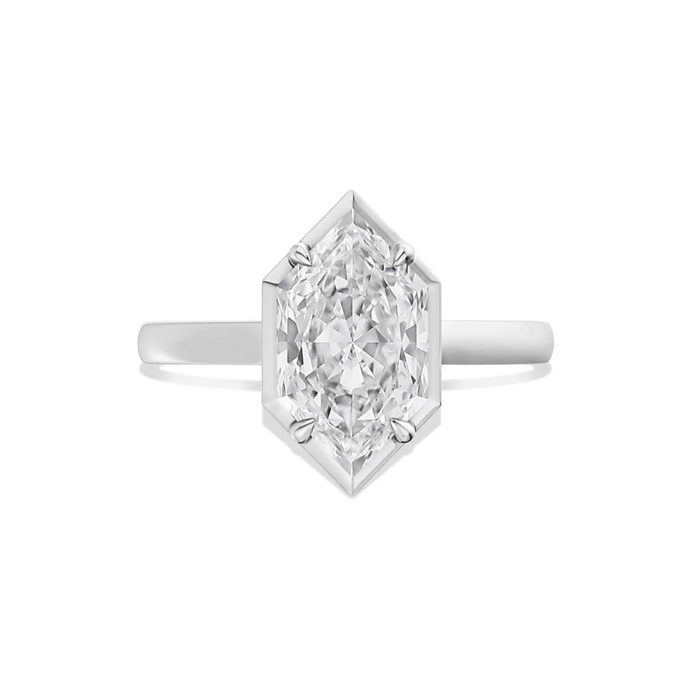 Tess Lab Grown Diamond Dutch Marquise Center Engagement Ring in 14K White Gold (3 1/4 ct. tw.) – Image 1 of 4