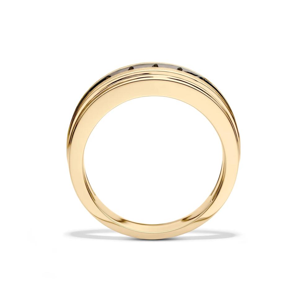 Men&rsquo;s Champagne Diamond Band in 10K Yellow Gold – Image 2 of 4