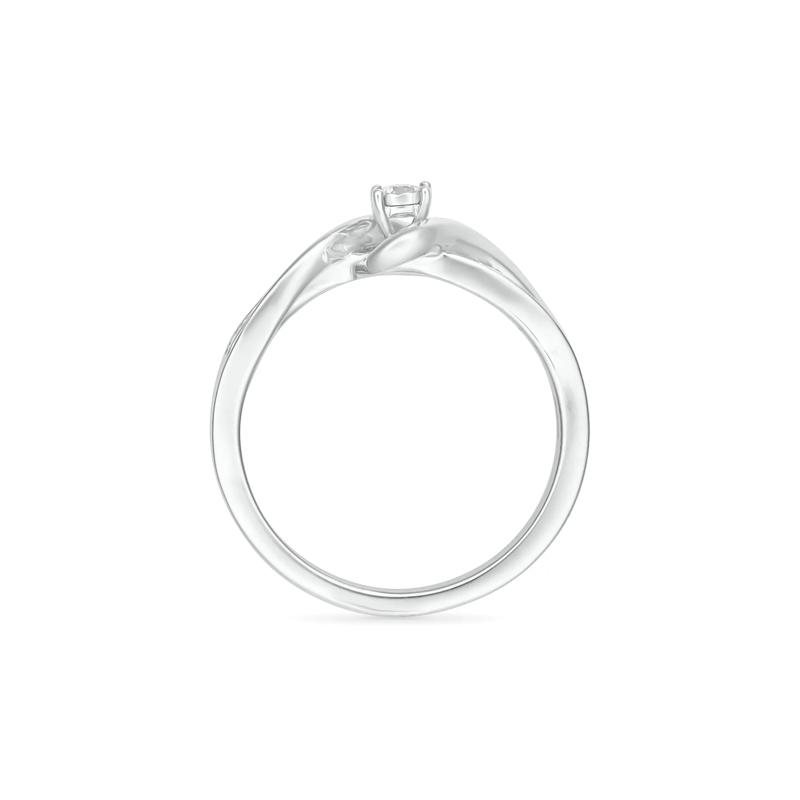 Diamond Twist Promise Ring in 10K White Gold &#40;1/8 ct. tw.&#41; – Image 2 of 5