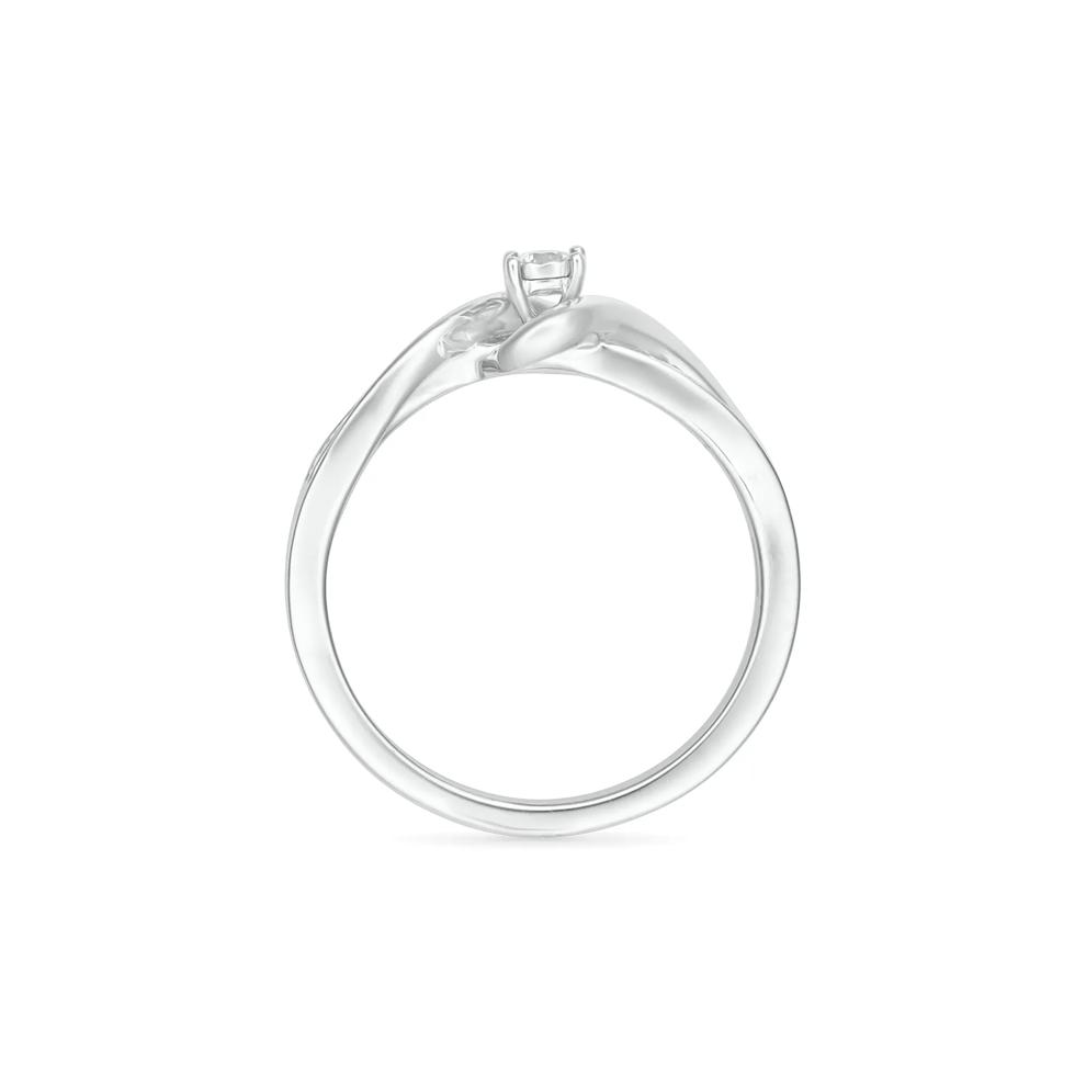 Diamond Twist Promise Ring in 10K White Gold (1/8 ct. tw.) – Image 2 of 5