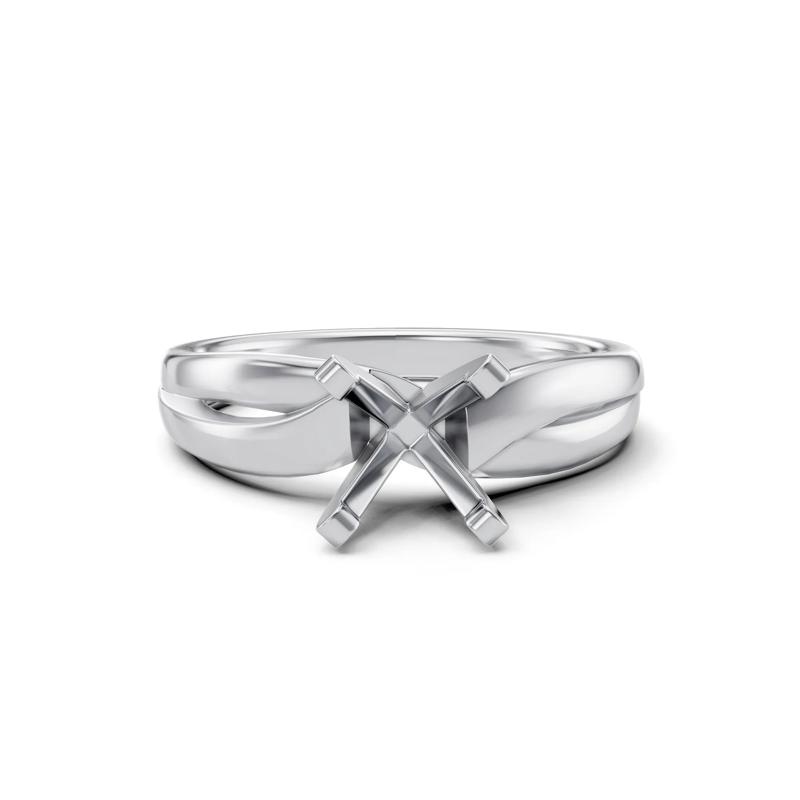 Open Crossover Semi-Mount Engagement Ring in 14K Gold &#40;Setting Only&#41; – Image 2 of 6