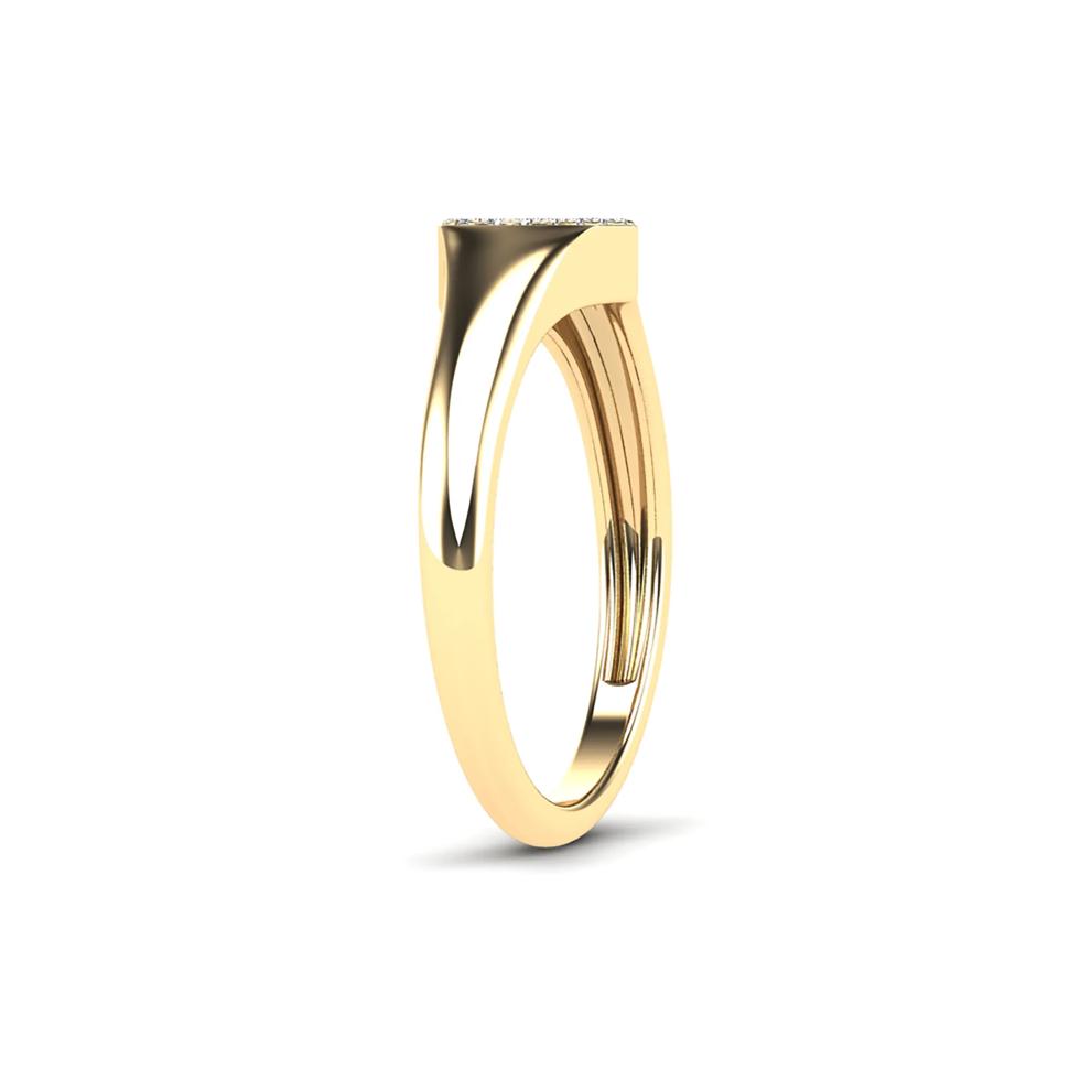Diamond Heart Ring in 10K Yellow Gold (1/10 ct. tw.) – Image 3 of 4