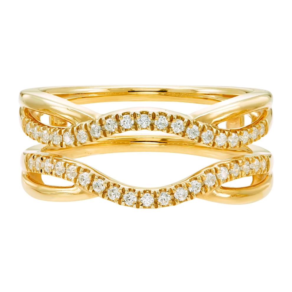 Diamond Contoured Ring Insert in 10K Yellow Gold (1/4 ct. tw.) – Image 1 of 3