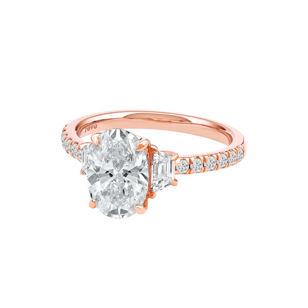 Khai Lab Grown Diamond Oval Engagement Ring in 14K Rose Gold (2 3/4 ct. tw.) – Image 5 of 5