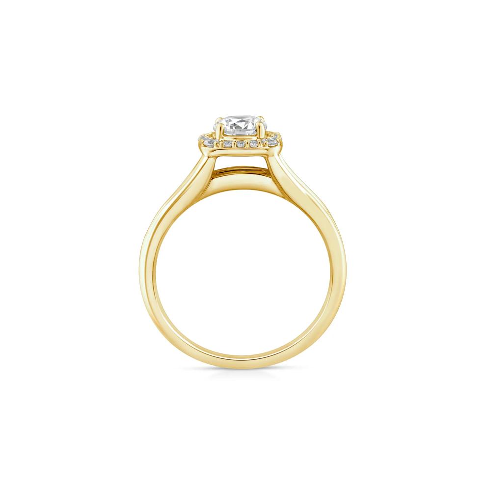 Lab Grown Diamond Halo Engagement Ring in 10K Yellow Gold (1 1/4 ct. tw.) – Image 2 of 3