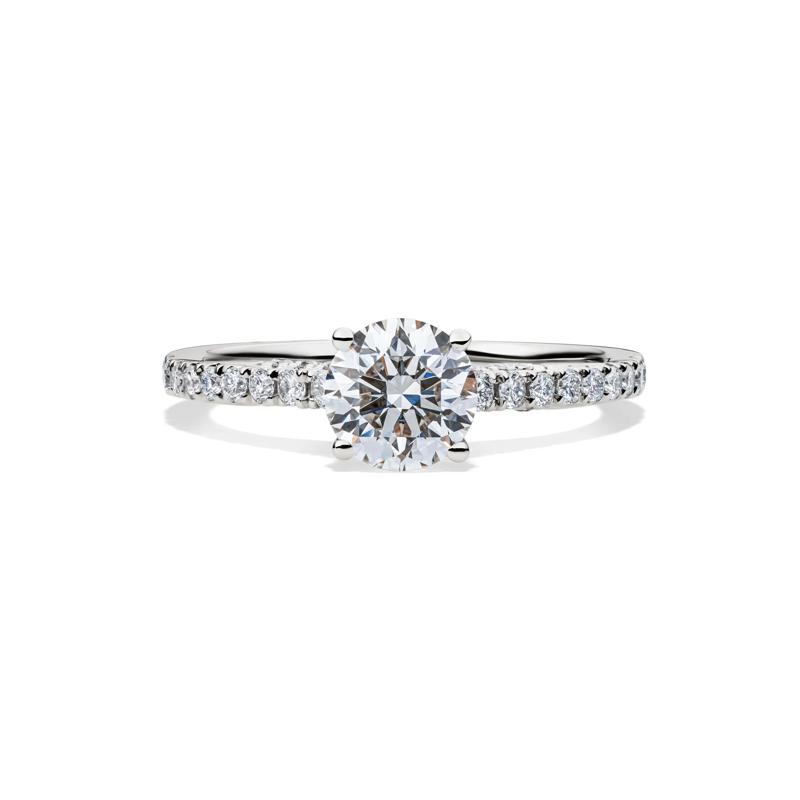 Honour Round Lab Grown Diamond Engagement Ring in Platinum &#40;1 1/3 ct. tw.&#41;  – Image 1 of 6
