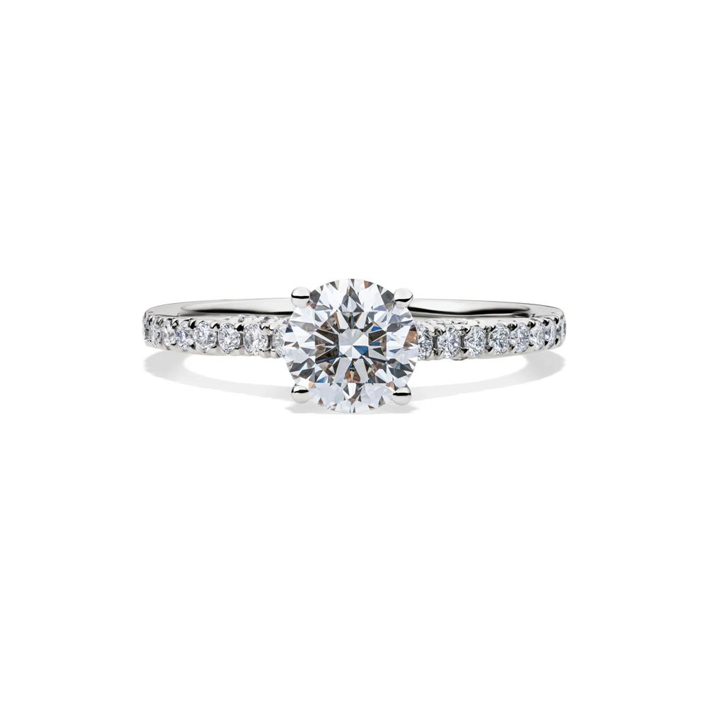 Honour Round Lab Grown Diamond Engagement Ring in Platinum (1 1/3 ct. tw.)  – Image 1 of 5