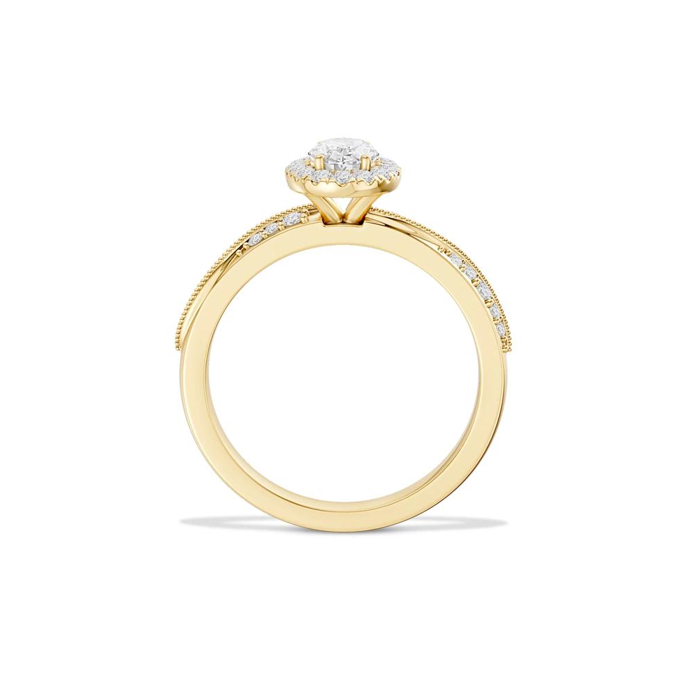 Diamond Oval Center Engagement Ring in 14K Yellow Gold (3/4 ct. tw.) – Image 4 of 4