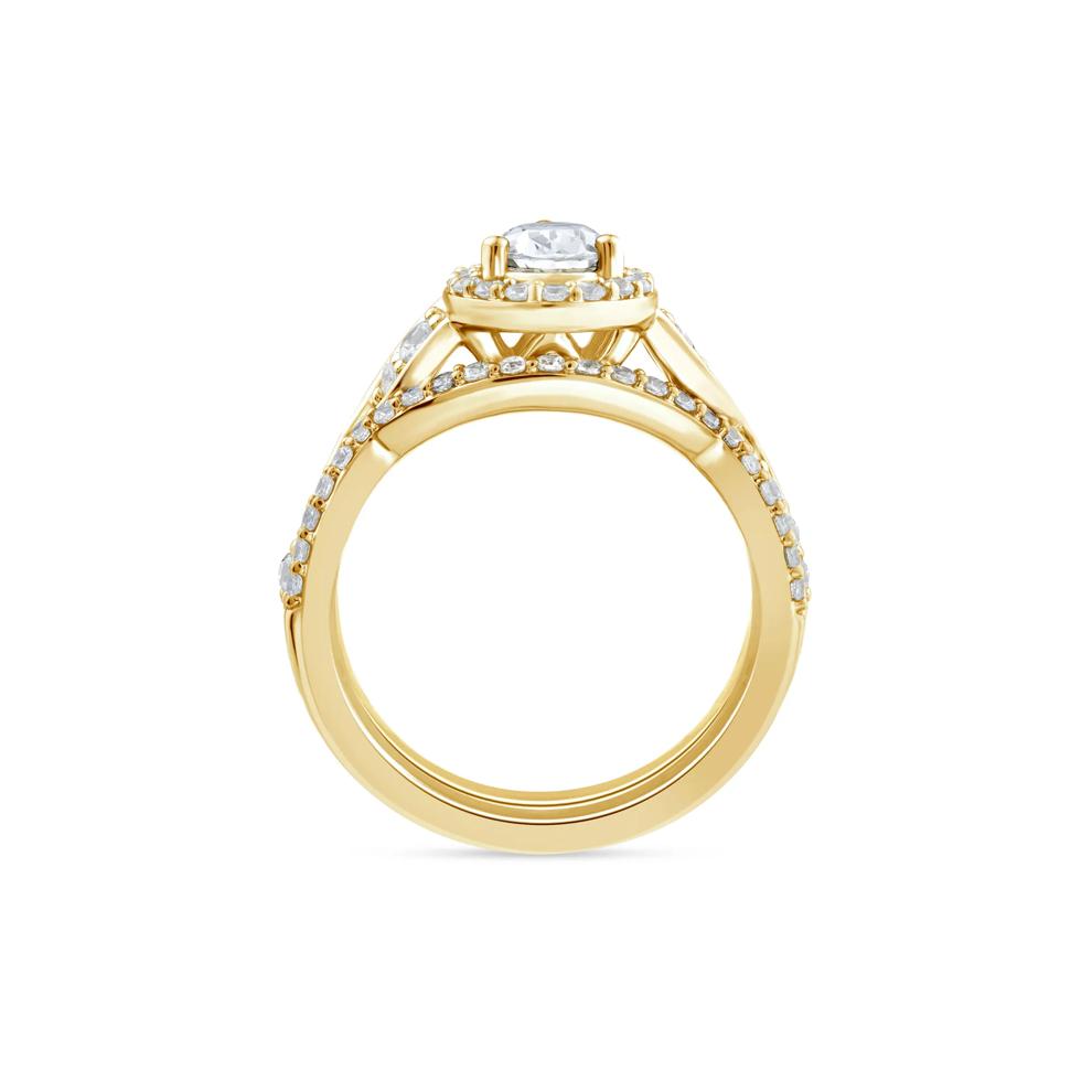 Lab Grown Diamond Pear-Shaped Engagement Ring in 10K Yellow Gold (1 1/3 ct. tw.) – Image 2 of 3