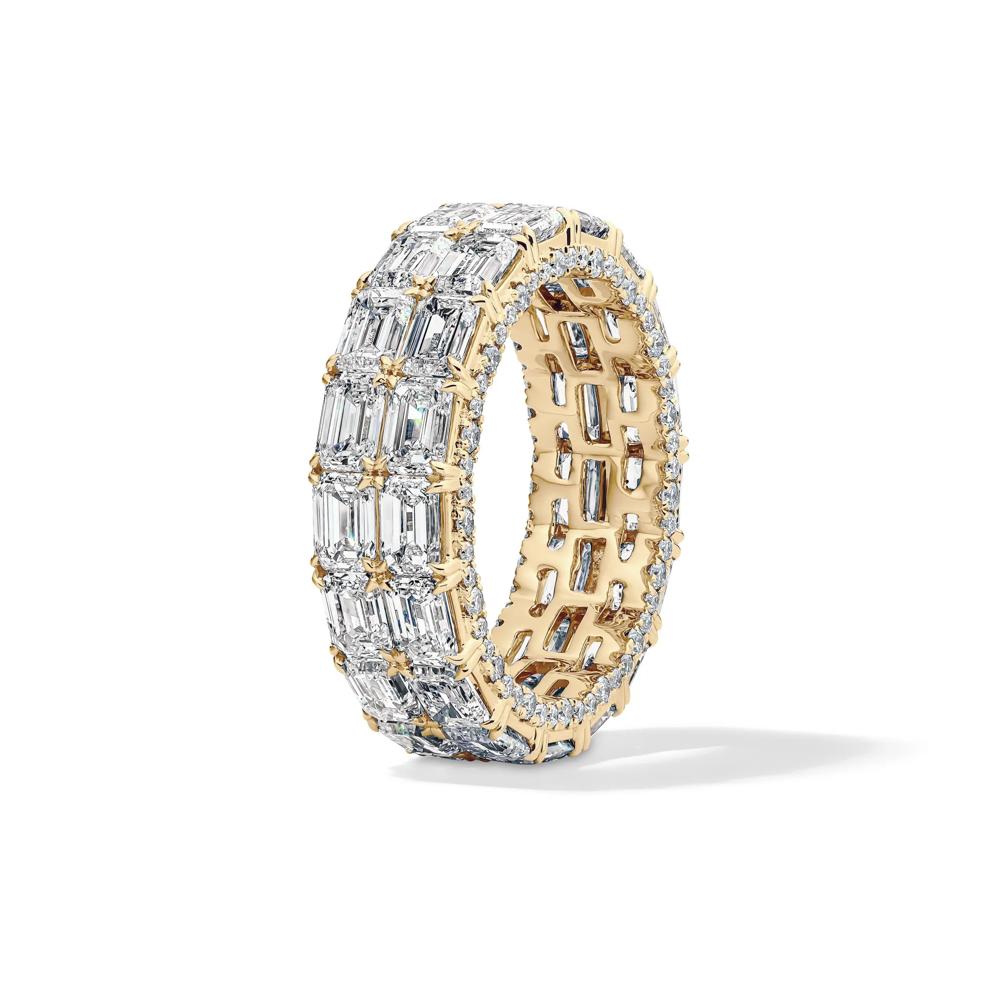 Lab Grown Diamond Double Row Eternity Band in 14K Yellow Gold (9 ct. tw.) – Image 3 of 4