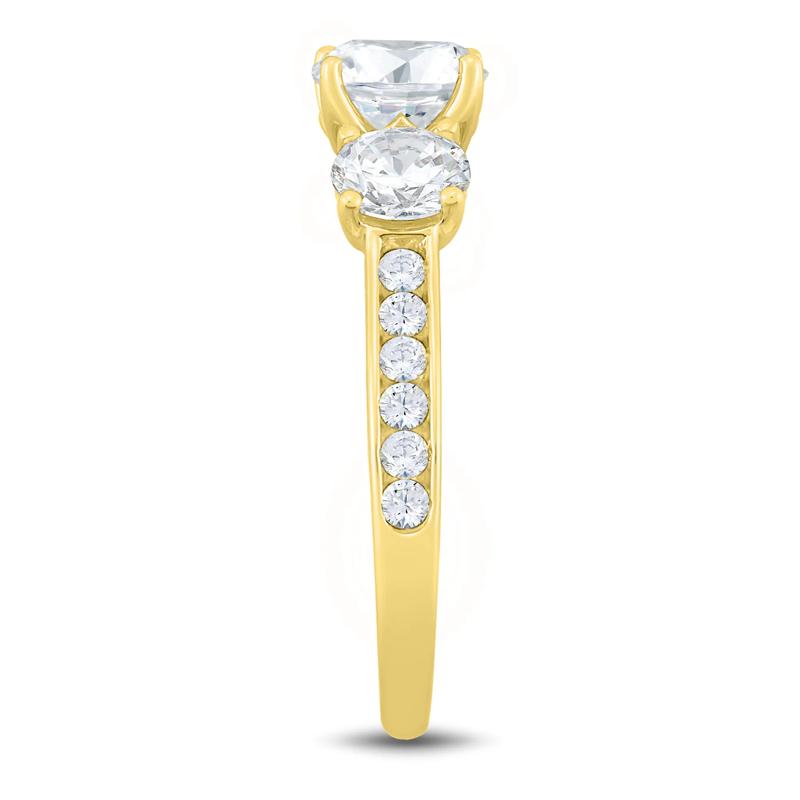 Lab Grown Diamond Engagement Ring in 14K Yellow Gold &#40;2-1/4 ct. tw.&#41; – Image 3 of 3