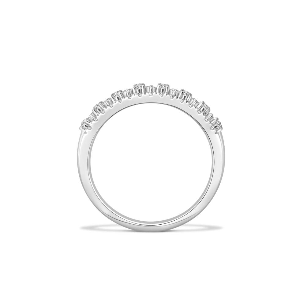 Diamond Round Illusion Center Anniversary Band in 10K White Gold (1/2 ct. tw.) – Image 2 of 4