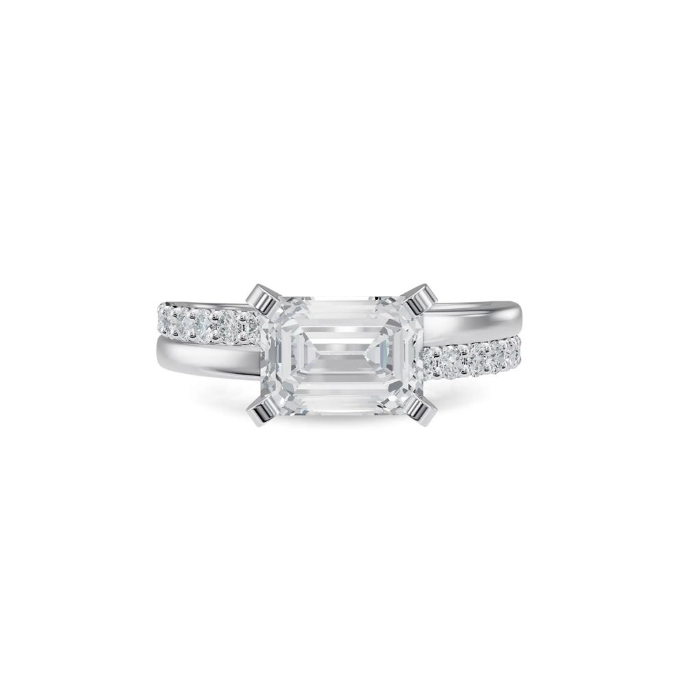 Lab Grown Diamond Semi-Mount Engagement Ring in 14K White Gold (Setting Only) – Image 1 of 6