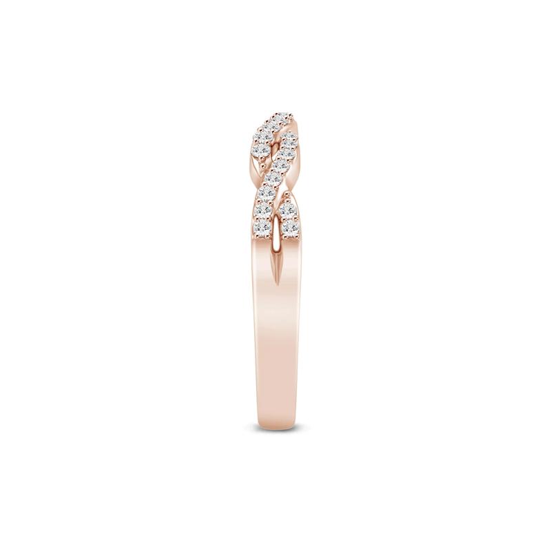 Diamond Twist Contour Band in 14K Rose Gold (1/5 ct. tw.) – Image 3 of 3