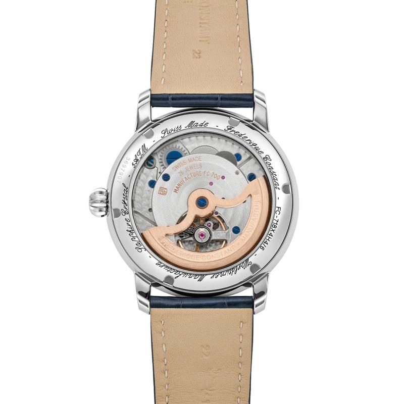 Men&#39;s Manufacture Classic Worldtimer Watch With a Blue Dial and Blue Leather Strap – Image 2 of 3