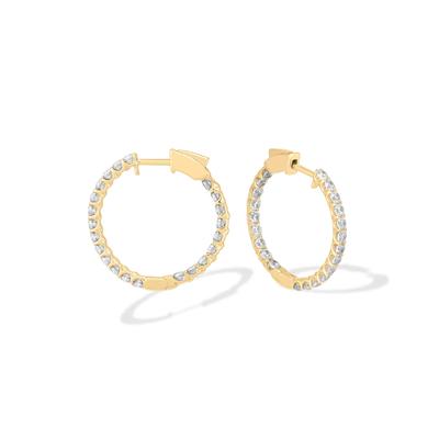 Lab Grown Diamond Inside-Out Hoop Earrings